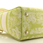 Canvas Toile De Jouy Reverse Embroidered Medium Lady D-Lite Green - Image 9
