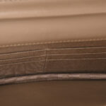 Caviar Chevron Quilted Boy Wallet On Chain WOC Dark Beige - Image 4