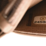 Caviar Chevron Quilted Boy Wallet On Chain WOC Dark Beige - Image 6