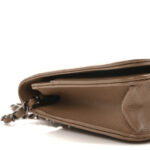 Caviar Chevron Quilted Boy Wallet On Chain WOC Dark Beige - Image 8