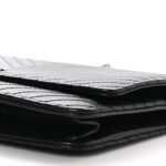 Caviar Chevron Quilted Wallet On Chain WOC Black - Image 11