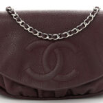 Caviar Half Moon Wallet On Chain WOC Bordeaux - Image 7