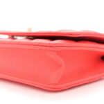 Caviar Quilted Bow Wallet On Chain WOC Orange - Image 9