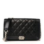 Caviar Quilted Boy Phone Holder Wallet On Chain Black - Image 12