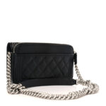 Caviar Quilted Boy Phone Holder Wallet On Chain Black - Image 3
