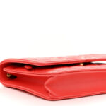 Caviar Quilted CC Filigree Wallet On Chain WOC Coral - Image 9