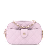 Caviar Quilted Chain Camera Bag Light Purple
