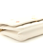 Caviar Quilted Enamel Coco Casino Wallet On Chain WOC White - Image 10