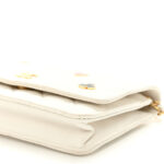 Caviar Quilted Enamel Coco Casino Wallet On Chain WOC White - Image 11