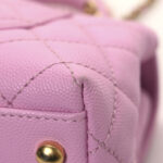 Caviar Quilted Extra Mini Coco Chain Handle Flap Pink - Image 12