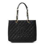 Caviar Quilted Grand Shopping Tote GST Black