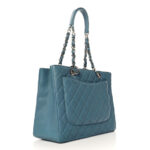 Caviar Quilted Grand Shopping Tote GST Blue - Image 3