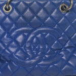 Caviar Quilted Grand Shopping Tote GST Blue - Image 5