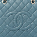 Caviar Quilted Grand Shopping Tote GST Blue - Image 9