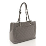 Caviar Quilted Grand Shopping Tote GST Light Grey - Image 3