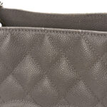 Caviar Quilted Grand Shopping Tote GST Light Grey - Image 11