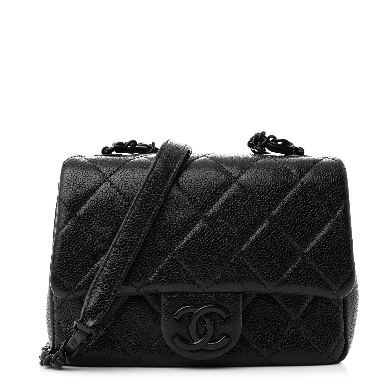 Caviar Quilted Incognito Mini Square Flap Black11 Caviar Quilted Incognito Mini Square Flap Black - Image 1