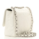 Caviar Quilted Jumbo Single Flap White - Image 5
