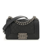 Caviar Quilted Small Boy Flap Black - Image 12