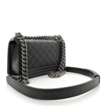 Caviar Quilted Small Boy Flap Black - Image 3