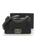 Caviar Quilted Small Boy Flap Black - Image 11