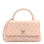 Caviar Quilted Small Coco Handle Flap Light Pink - Image 6