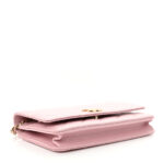 Caviar Quilted Studded CC Wallet on Chain WOC Light Pink - Image 3