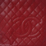 Caviar Quilted Vertical Grand Shopping Tote GST Red - Image 9