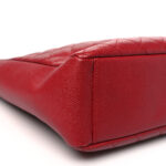 Caviar Quilted Vertical Grand Shopping Tote GST Red - Image 11