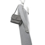 Crinkled Calfskin Matelasse Monogram Medium Niki Chain Satchel Fog - Image 2