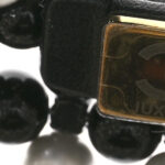 Crystal Pearl Beaded Mini Rectangular Flap Black White - Image 4