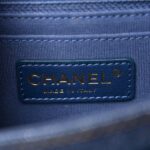 Denim Quilted Double You Mini Flap Blue - Image 10