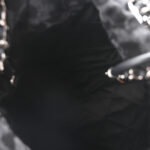 Denim Quilted Floral Print Mini Chanel 22 Black Grey - Image 5