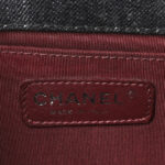 Denim Quilted Medium Boy Flap Black - Image 6