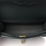 Denim Quilted Mini Flap Grey - Image 10