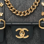 Denim Quilted Mini Flap Grey - Image 4