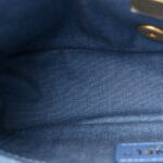 Denim Quilted Mini Pearl Crush Rectangular Flap Blue - Image 4