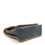 Denim Suede Monogram Medium Niki Chain Satchel Blue Cinnamon - Image 4