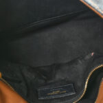 Denim Suede Monogram Medium Niki Chain Satchel Blue Cinnamon - Image 6