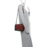 Glazed Calfskin Quilted Medium Boy Chained Flap Bordeaux - Image 2