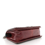 Glazed Calfskin Quilted Medium Boy Chained Flap Bordeaux - Image 3