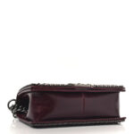 Glazed Calfskin Quilted Medium Boy Chained Flap Bordeaux - Image 3