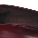 Glazed Calfskin Quilted Medium Boy Chained Flap Bordeaux - Image 4