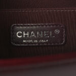Glazed Calfskin Quilted Medium Boy Chained Flap Bordeaux - Image 5