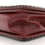 Glazed Calfskin Quilted Medium Boy Chained Flap Bordeaux - Image 8