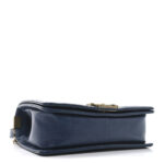 Glazed Calfskin Quilted Medium Boy Flap Blue - Image 10