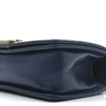 Glazed Calfskin Quilted Medium Boy Flap Blue - Image 7