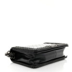 Glazed Calfskin Quilted New Medium Boy Chained Flap Black - Image 3
