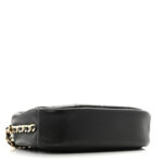 Goatskin Quilted Small Casual Trip Camera Case Black - Image 3