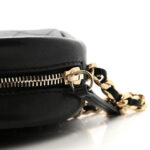 Goatskin Quilted Small Casual Trip Camera Case Black - Image 11